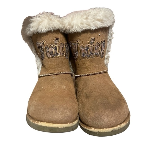 Juicy Couture Palisades brown faux suede and leopard print boots with faux fur - Picture 3 of 9